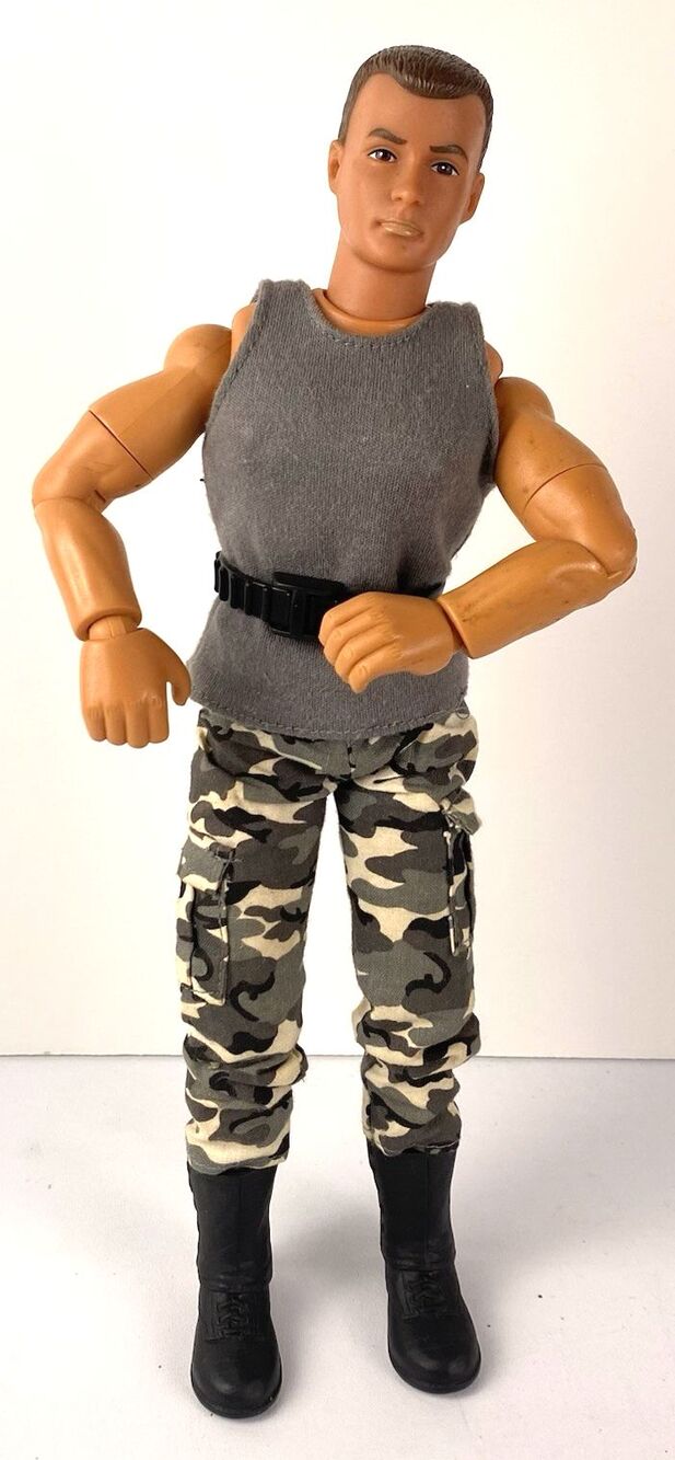 Power Team Mac Ultimate Soldier 12” Action Figure with Camo Pants, Boots & Belt